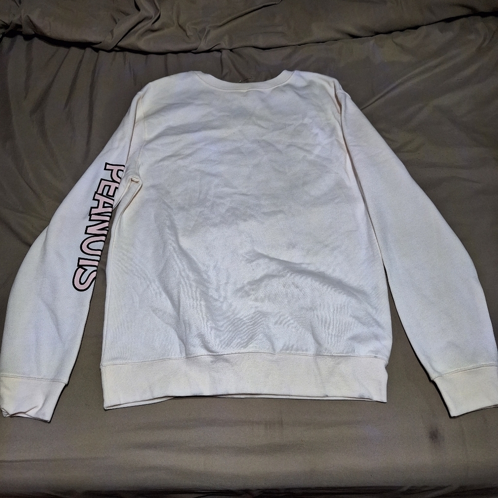 Peanuts dancing Snoopy pink sweatshirt. Womens small. NWT. - Picture 6 of 7